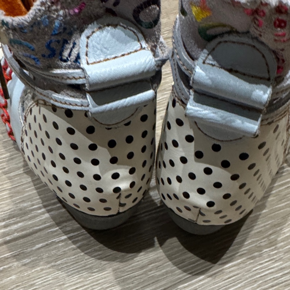 Unique Polka Dot Lace-Up Boots - Picture 5 of 8